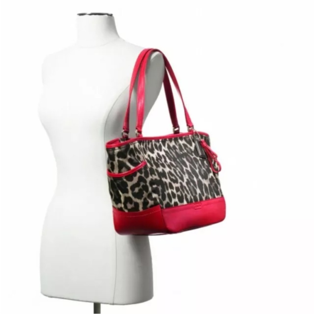 Coach Park Ocelot Print Carrie Tote Shoulder Bag